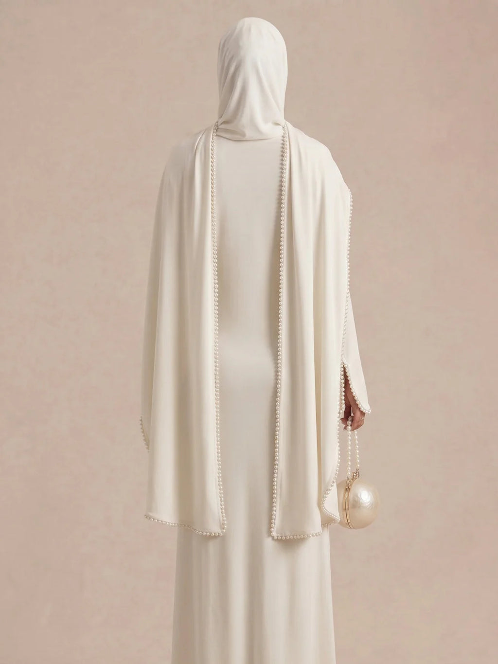 Abaya Wit Bruiloft - afbeelding 2