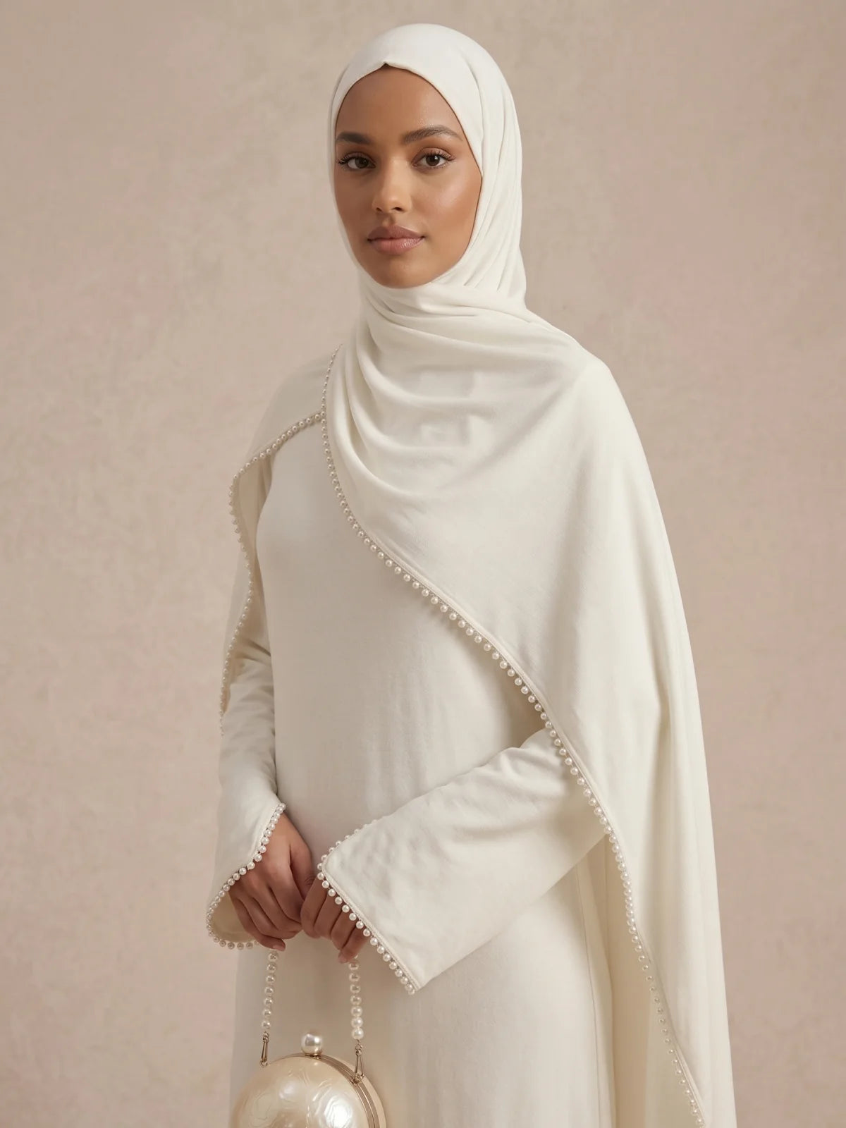 Abaya bianca da sposa