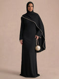 Abaya Zwart Eenvoudig – afbeelding 1