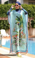 4-delige burkini dames met pareo Océania – The Kaftan
