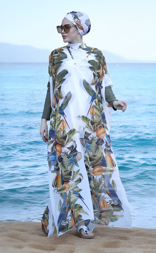 Burkini dames met pareo Amazonia – The Kaftan