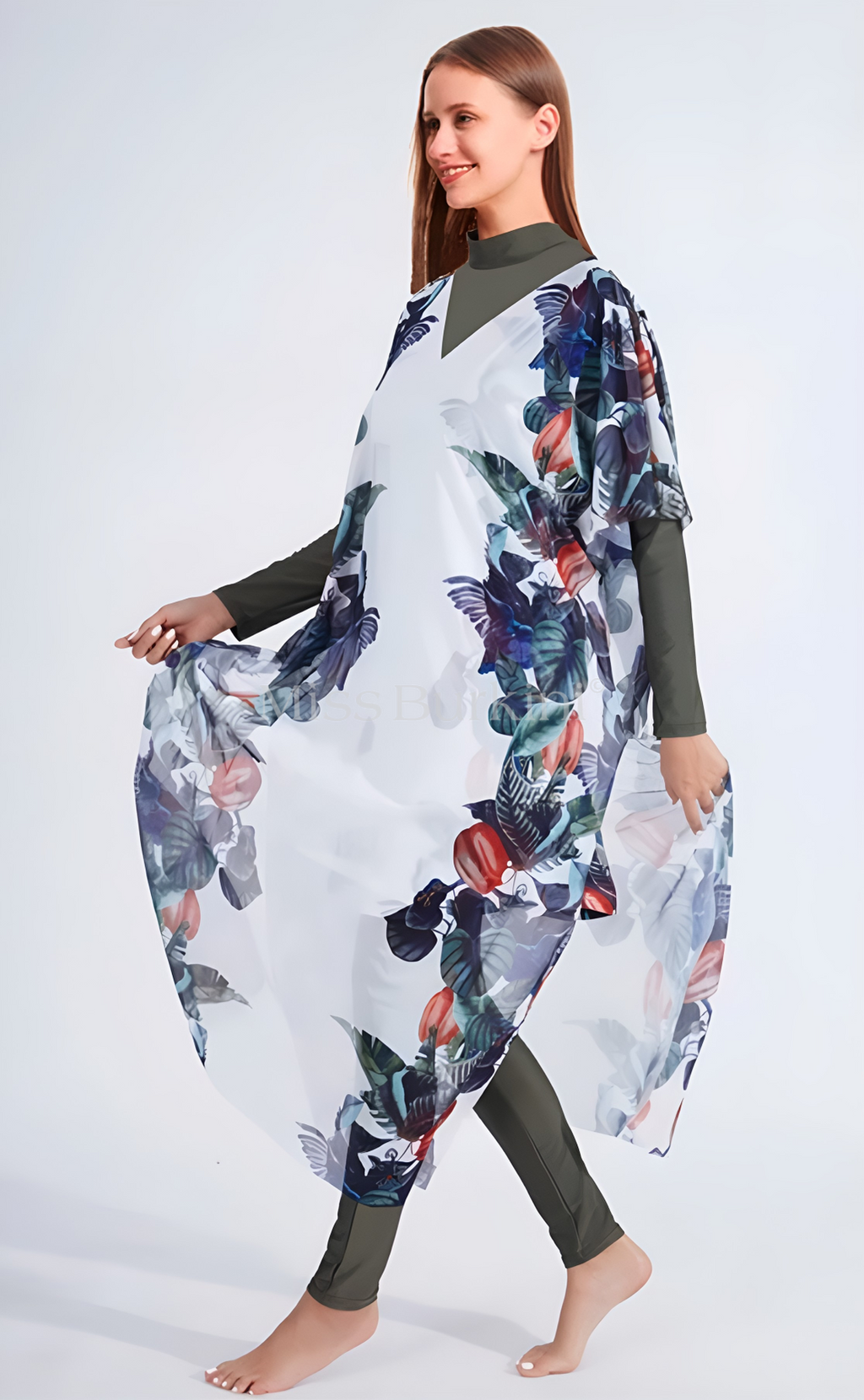 Burkini dames met pareo Amazonia – The Kaftan