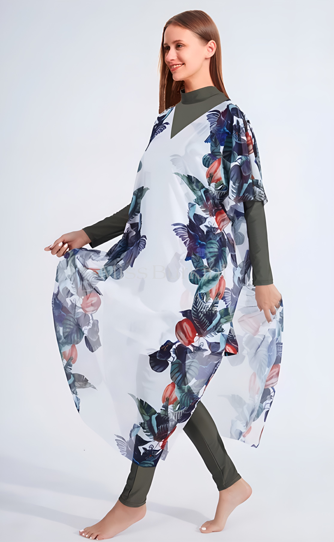 Burkini dames met pareo Amazonia – The Kaftan