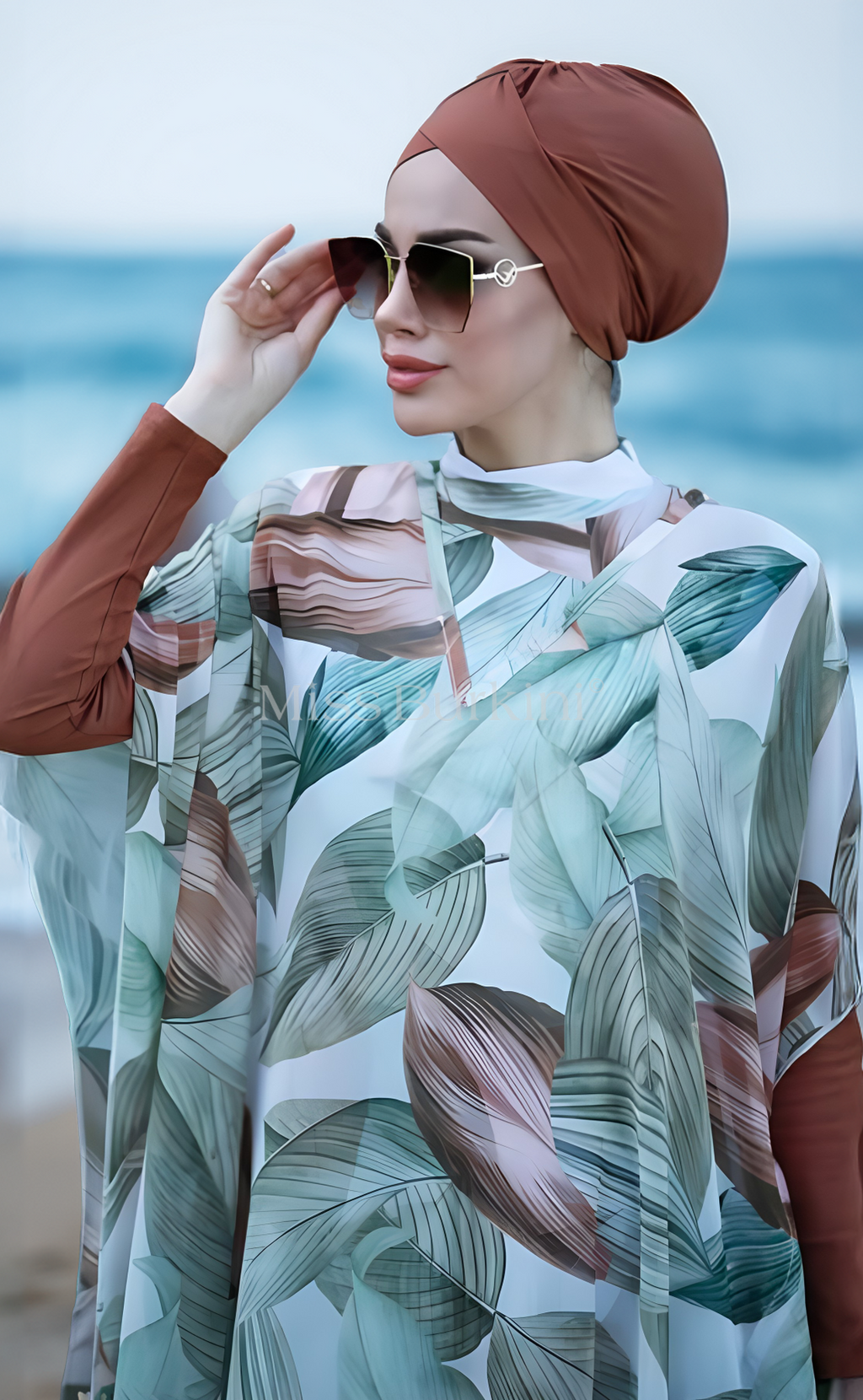 Burkini dames met pareo Aysha – The Kaftan
