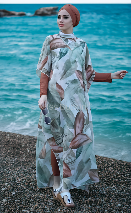 Burkini dames met pareo Aysha – The Kaftan