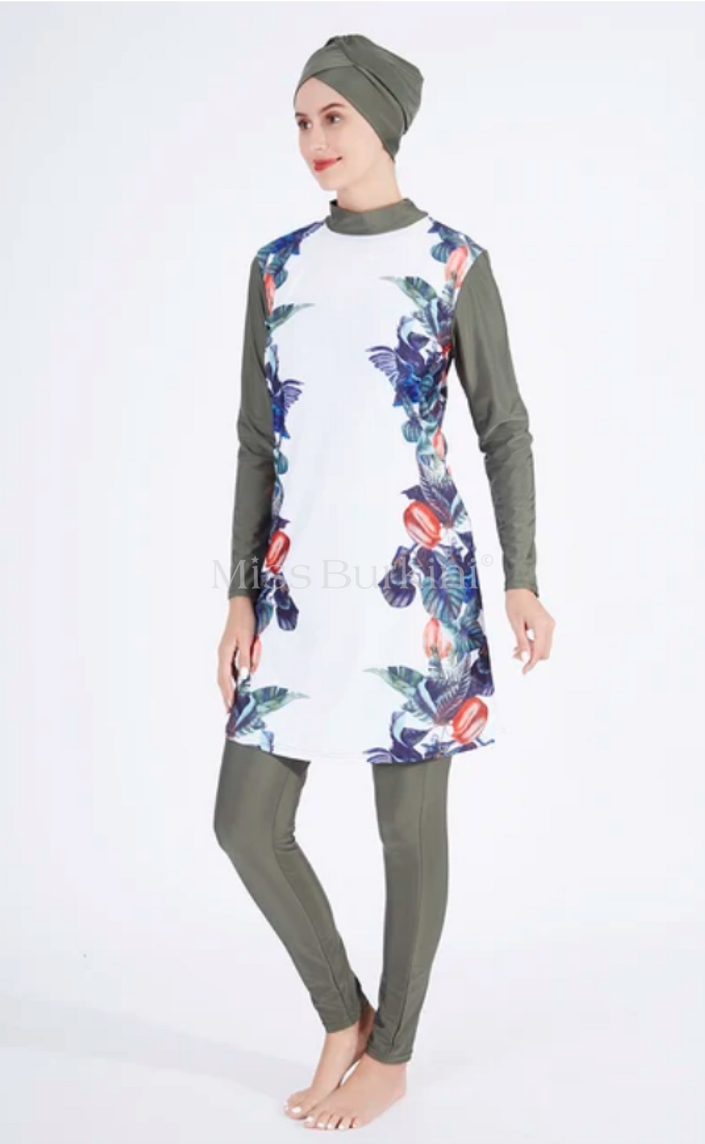 Burkini dames met pareo Amazonia – The Kaftan
