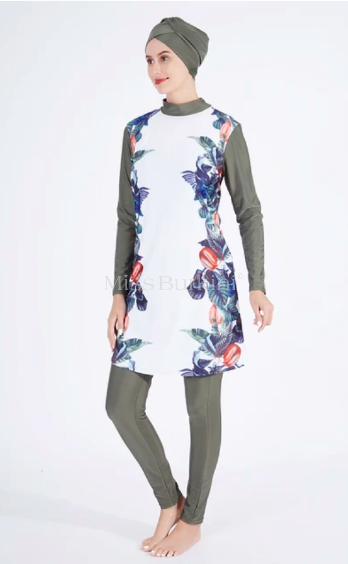 Burkini dames met pareo Amazonia – The Kaftan