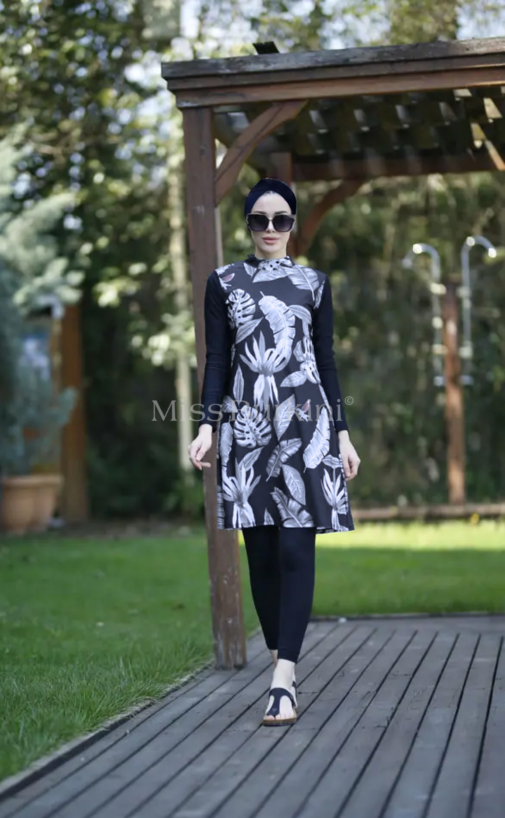 Burkini dames met pareo Folia – The Kaftan