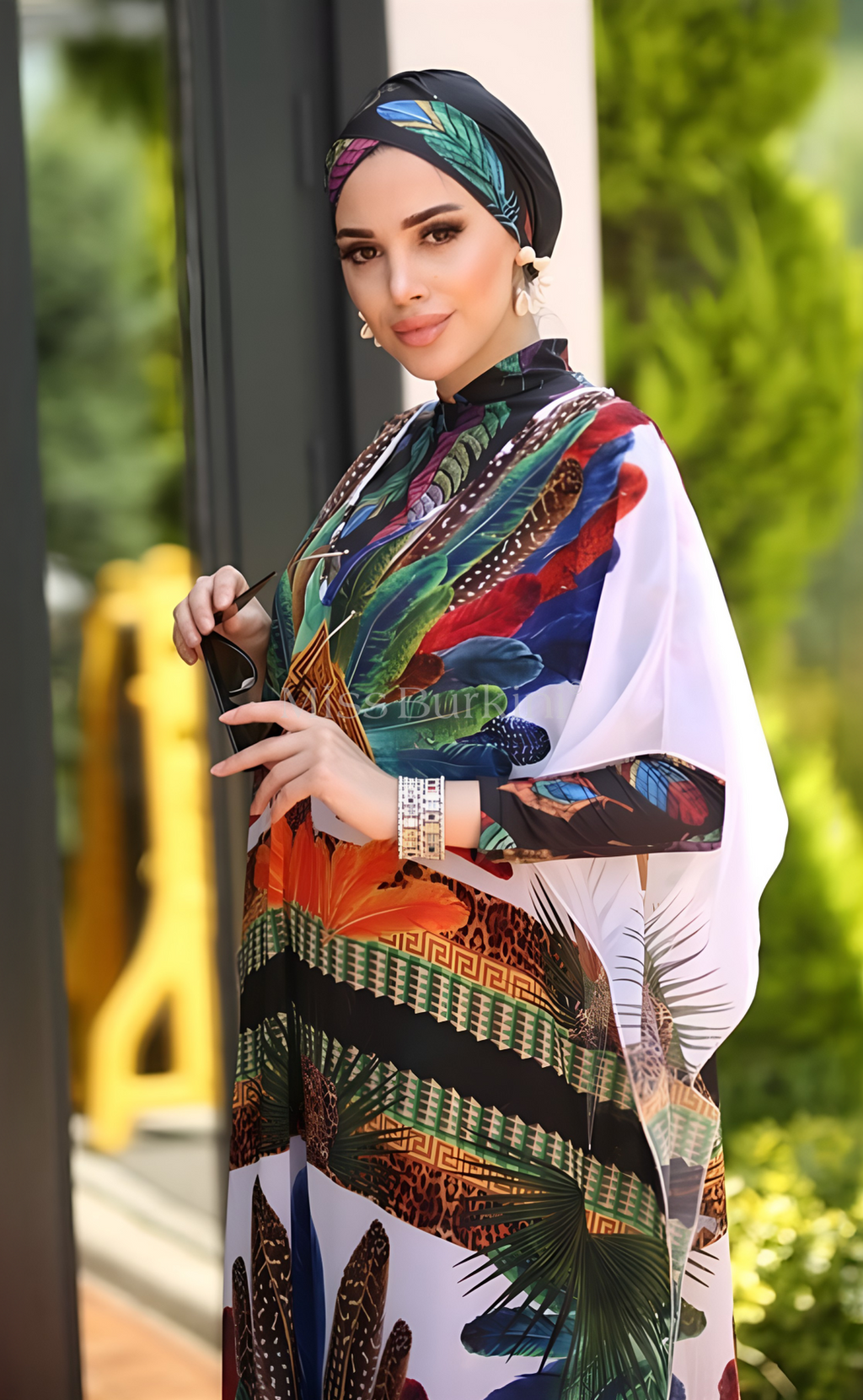 Burkini dames met pareo van stad van goud – The Kaftan
