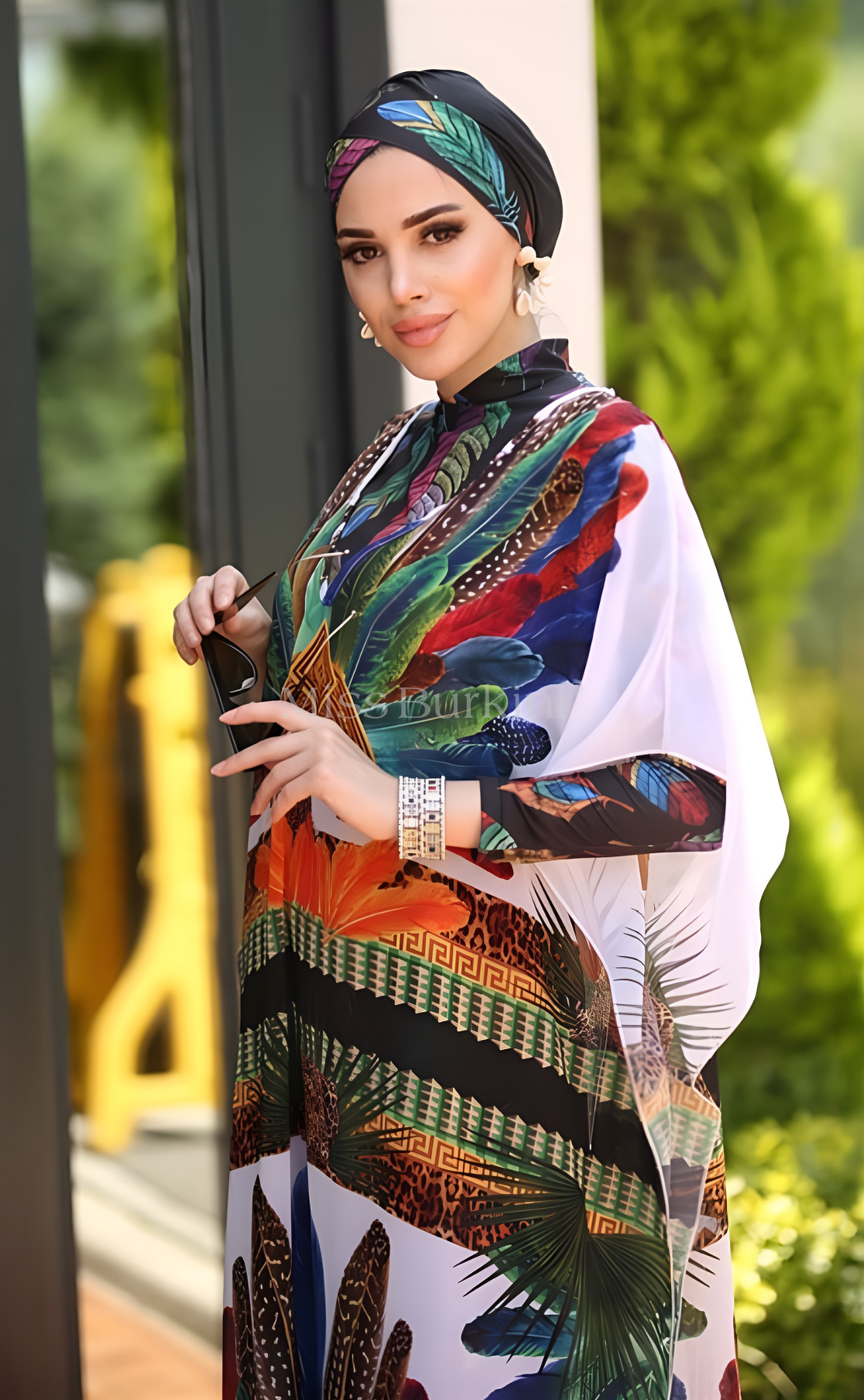 Burkini dames met pareo van stad van goud – The Kaftan