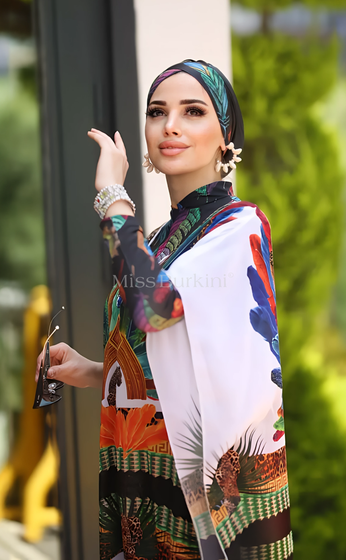 Burkini dames met pareo van stad van goud – The Kaftan
