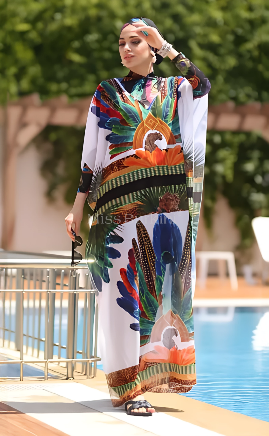 Burkini dames met pareo van stad van goud – The Kaftan