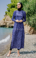 Jasmina blauwe gesluierde vrouw burkini – The Kaftan