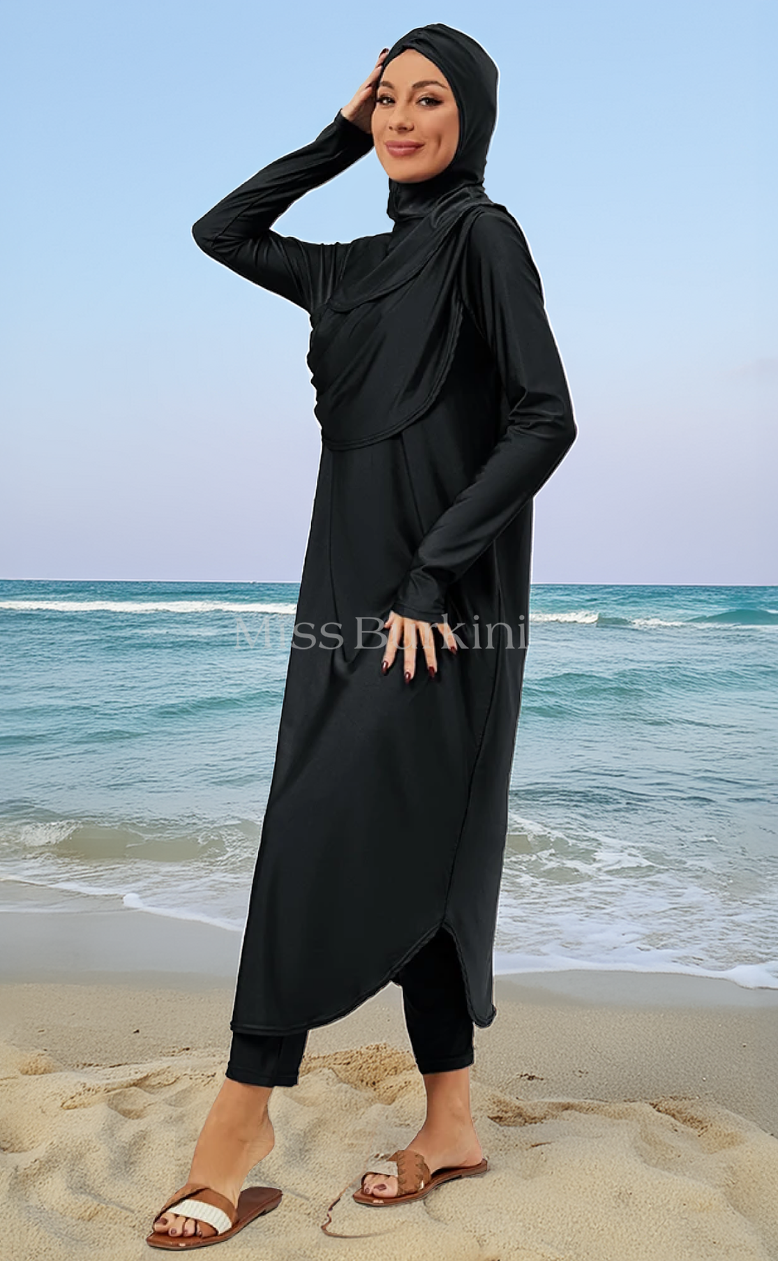 Steliya gesluierde vrouw burkini – The Kaftan