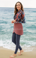 Lange Burkini Malaga Palmroze – The Kaftan