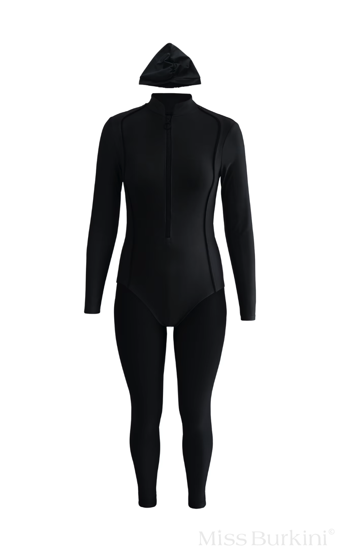 Zwarte Malaga lange burkini – The Kaftan