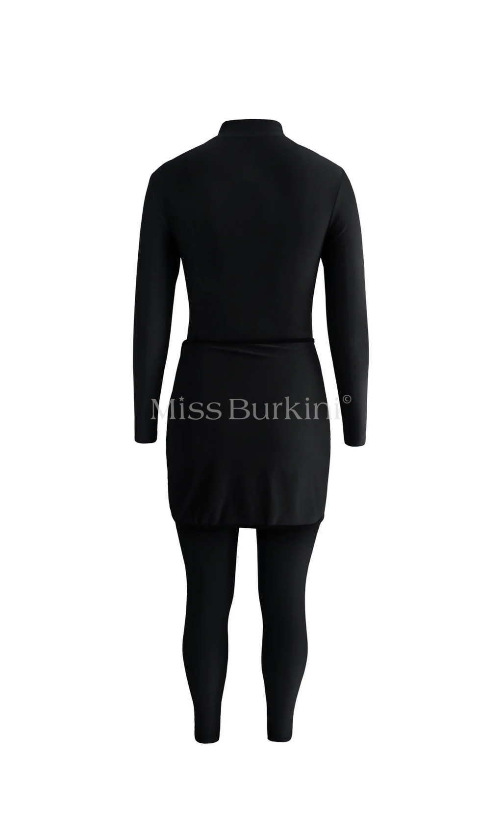Zwarte Malaga lange burkini – The Kaftan