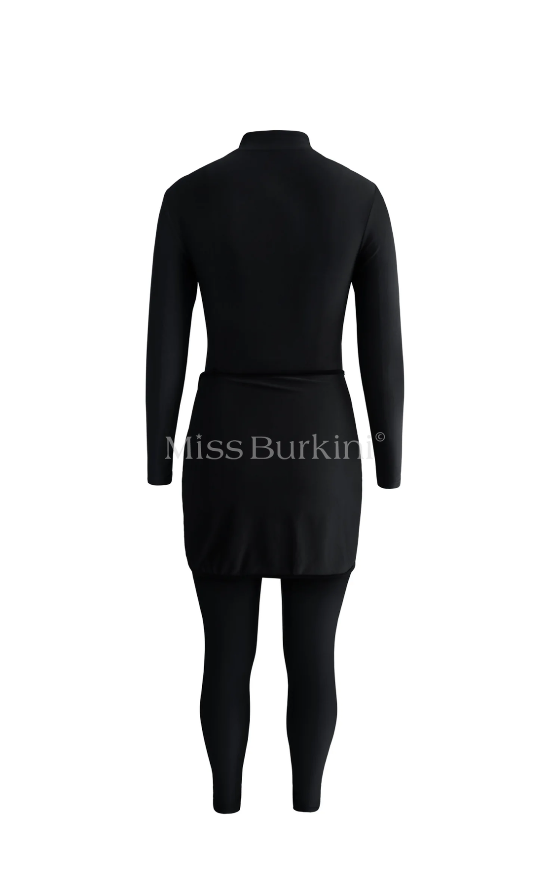 Zwarte Malaga lange burkini – The Kaftan