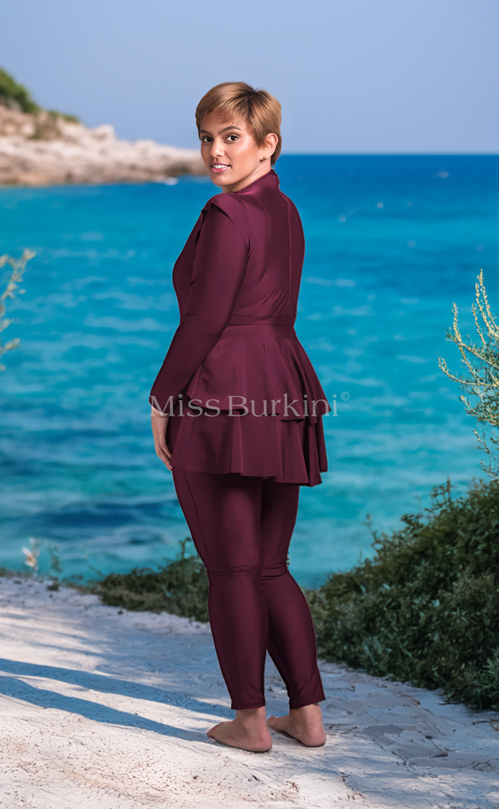 Antalya paarse zwembroek burkini – The Kaftan