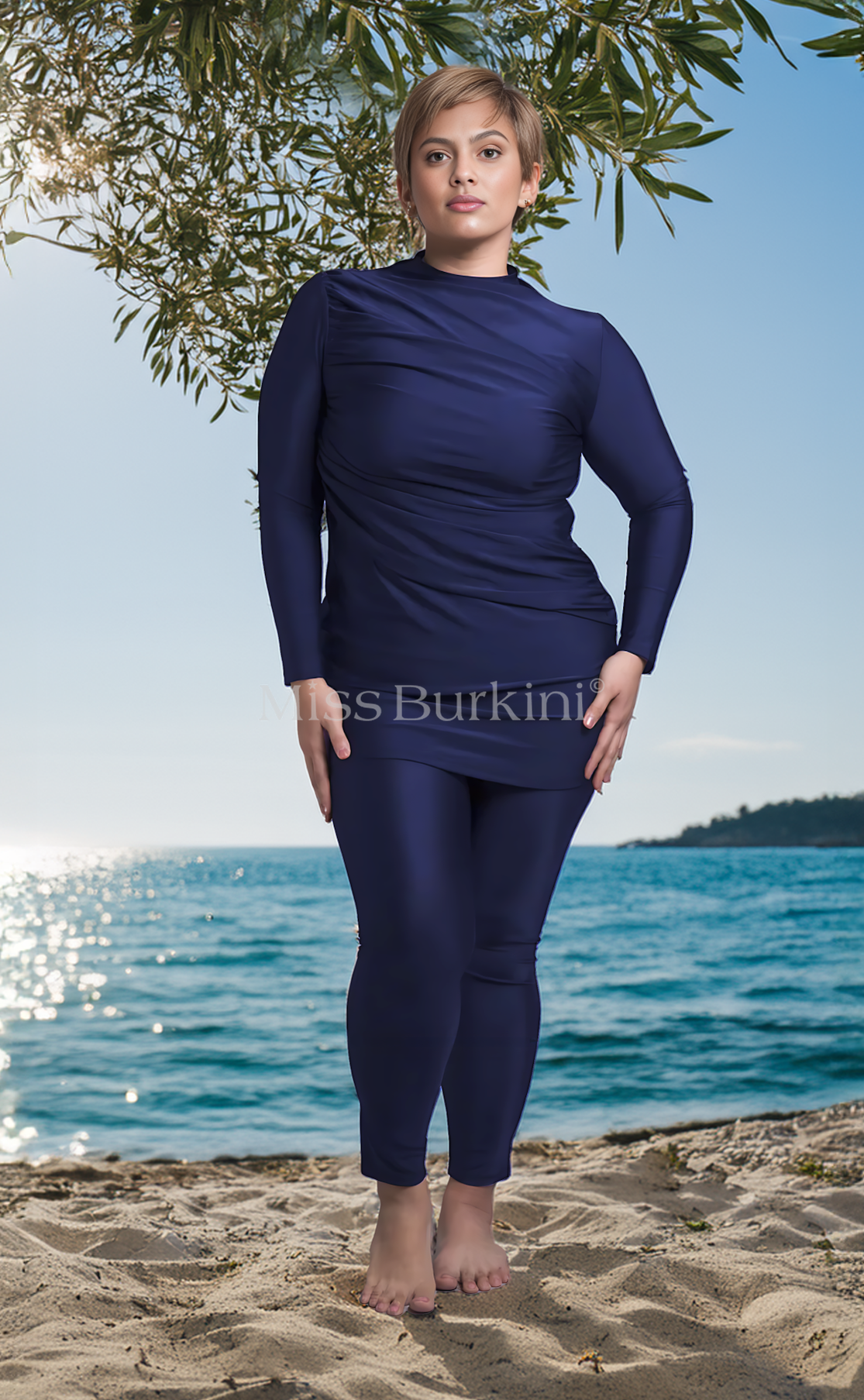 Massilia blauwe zwembroek burkini – The Kaftan