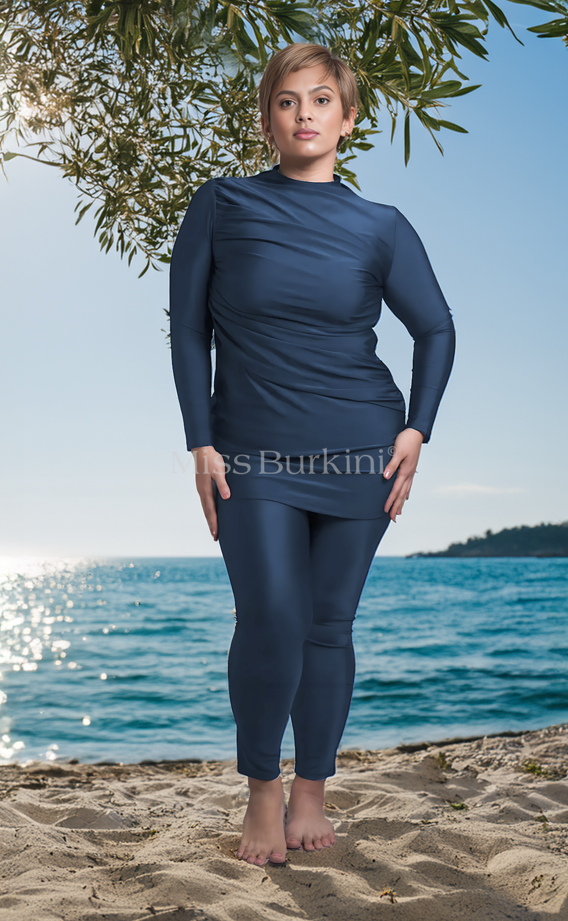 Massilia nachtblauw badpak burkini – The Kaftan