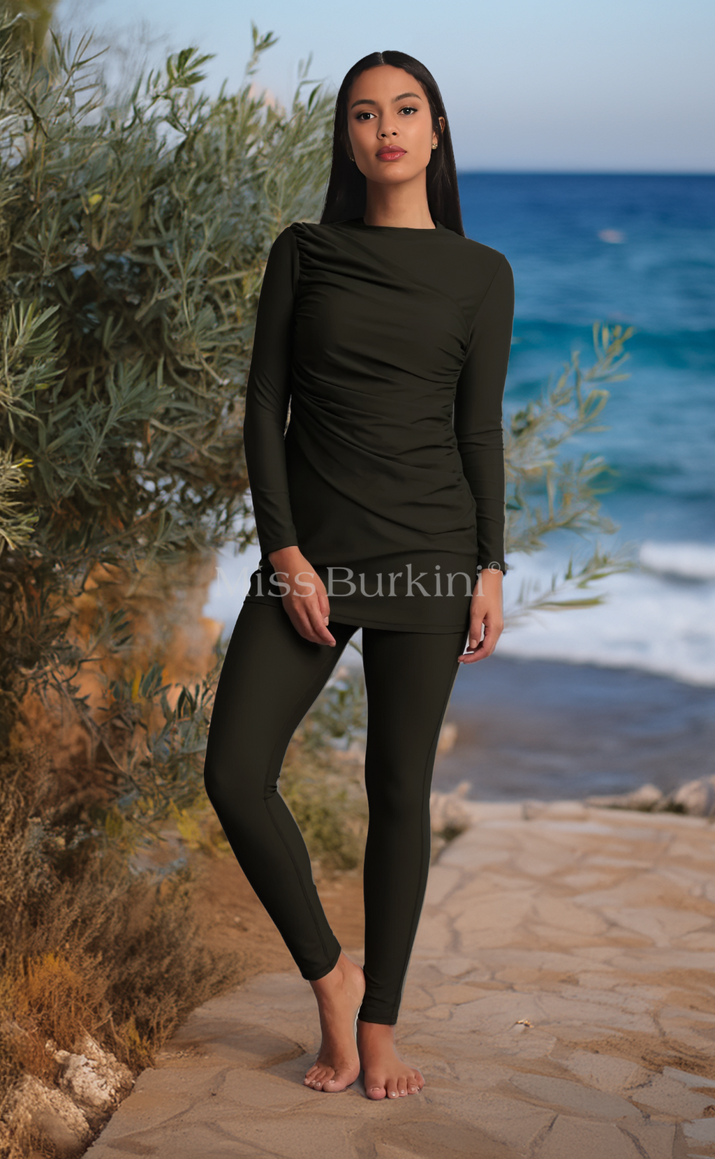 Zwarte Massilia badpak-burkini – The Kaftan