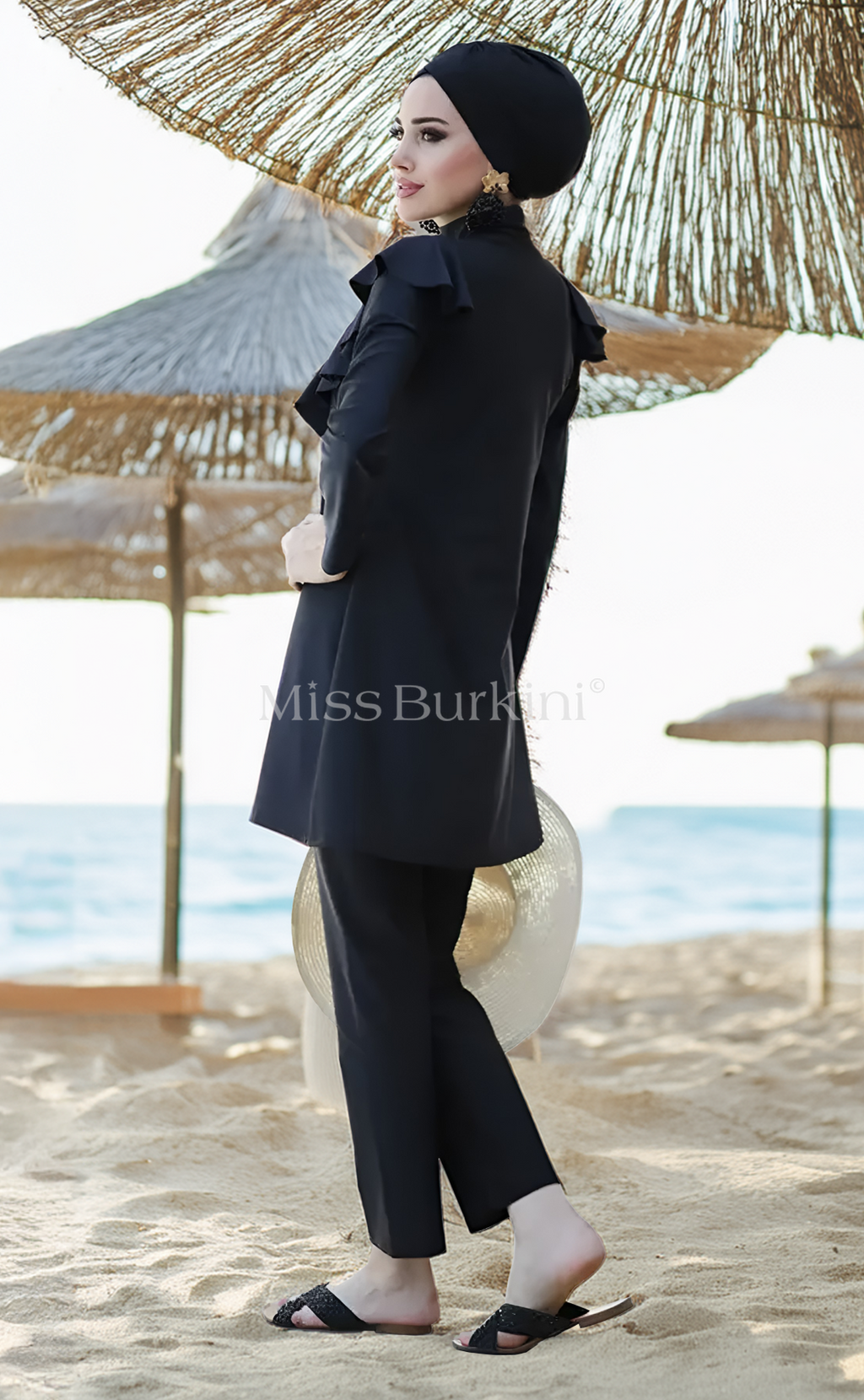Burkini badpak Yelena zwart – The Kaftan