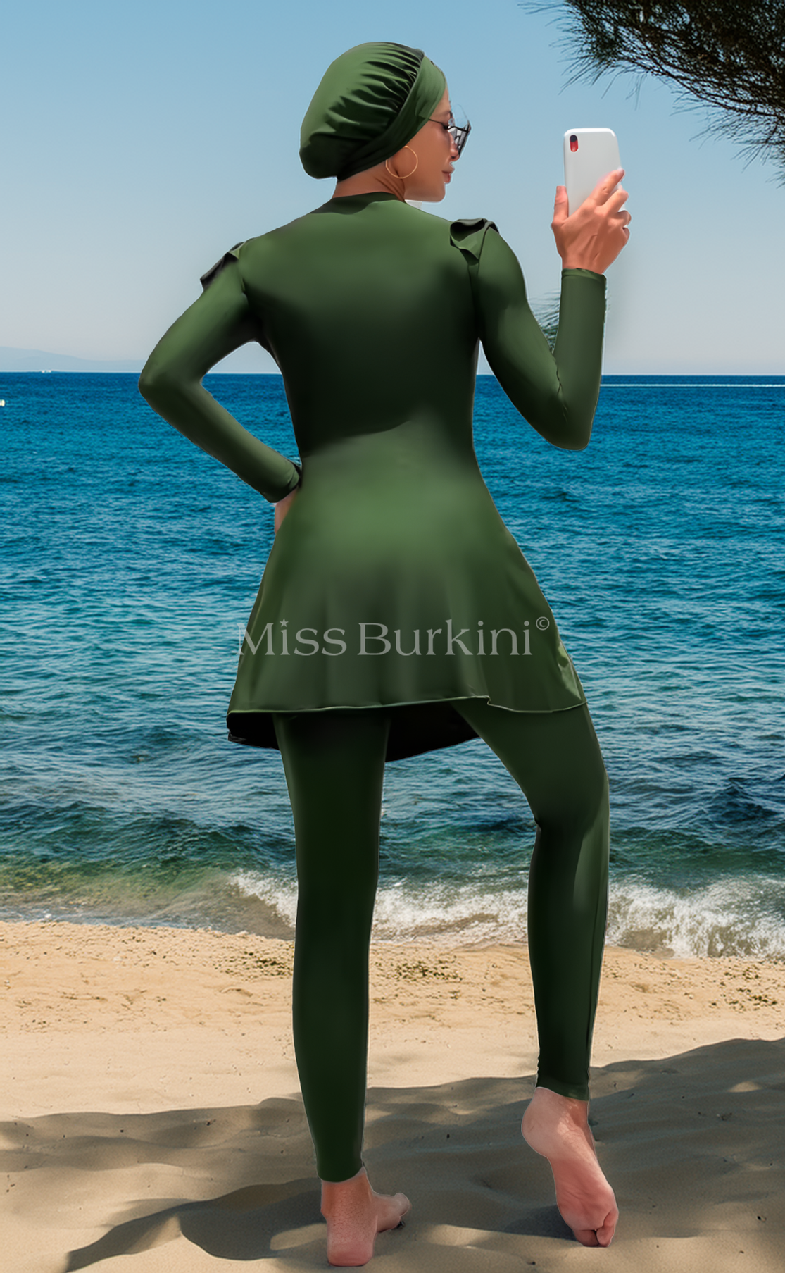 Burkini badpak Yelena groen – The Kaftan