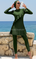 Burkini badpak Yelena groen – The Kaftan
