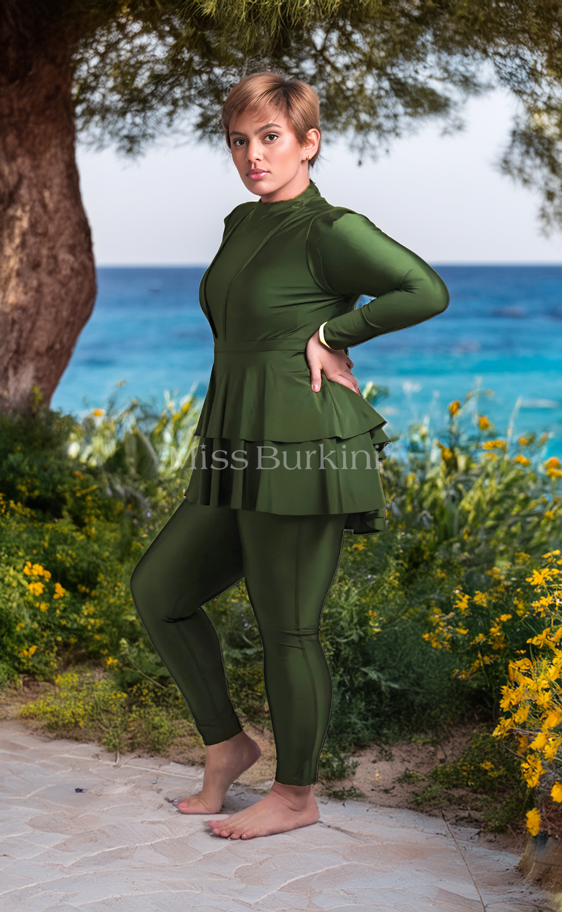 Burkini badpak Antalya Kaki – The Kaftan