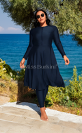 Grote maat Burkini Dayana blauw – The Kaftan