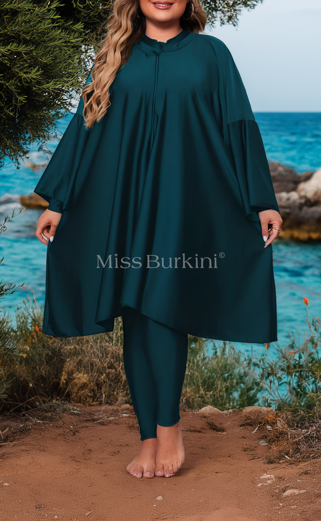 Karla groene brede burkini – The Kaftan