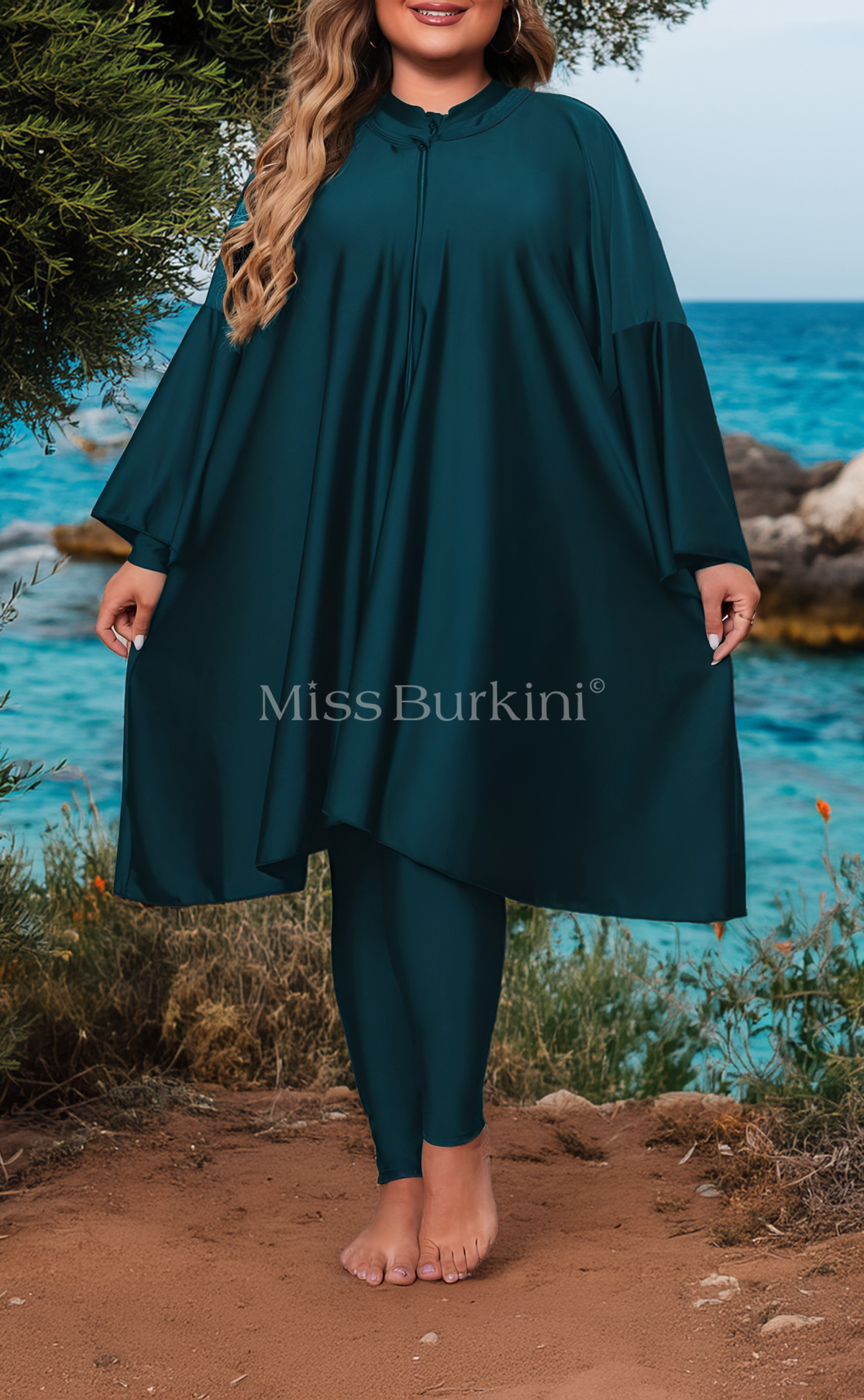 Karla groene brede burkini – The Kaftan