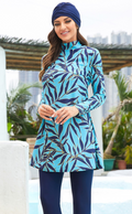 Nouha blauw burkini-badpak – The Kaftan