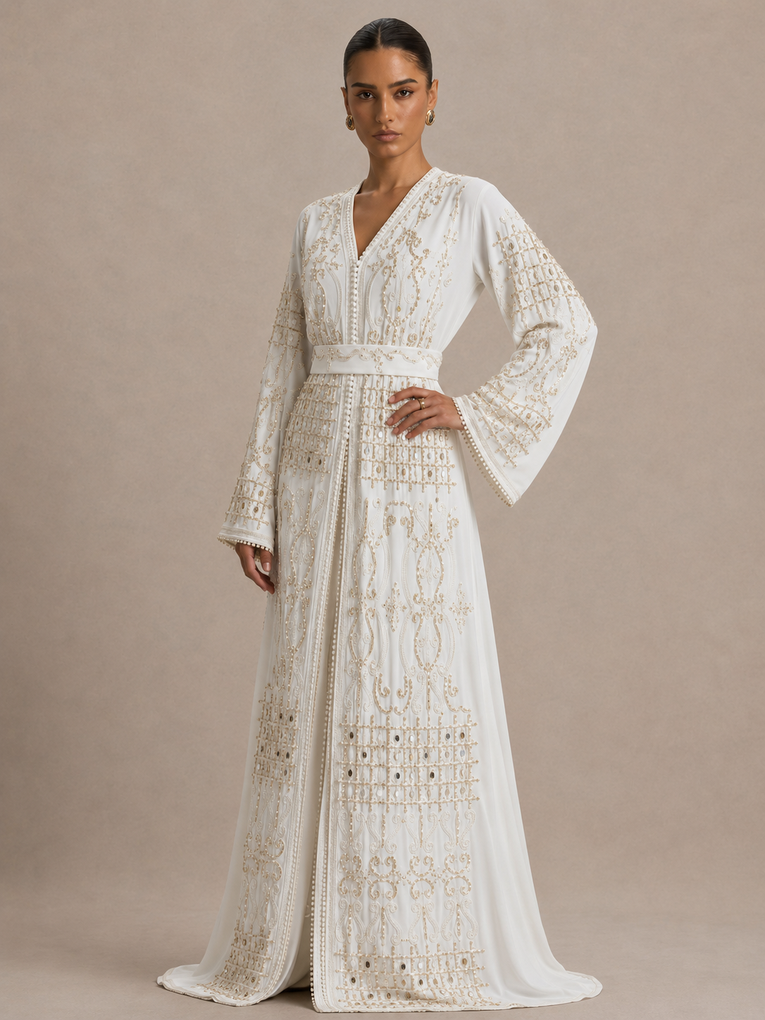 Kaftano bianco da sposa