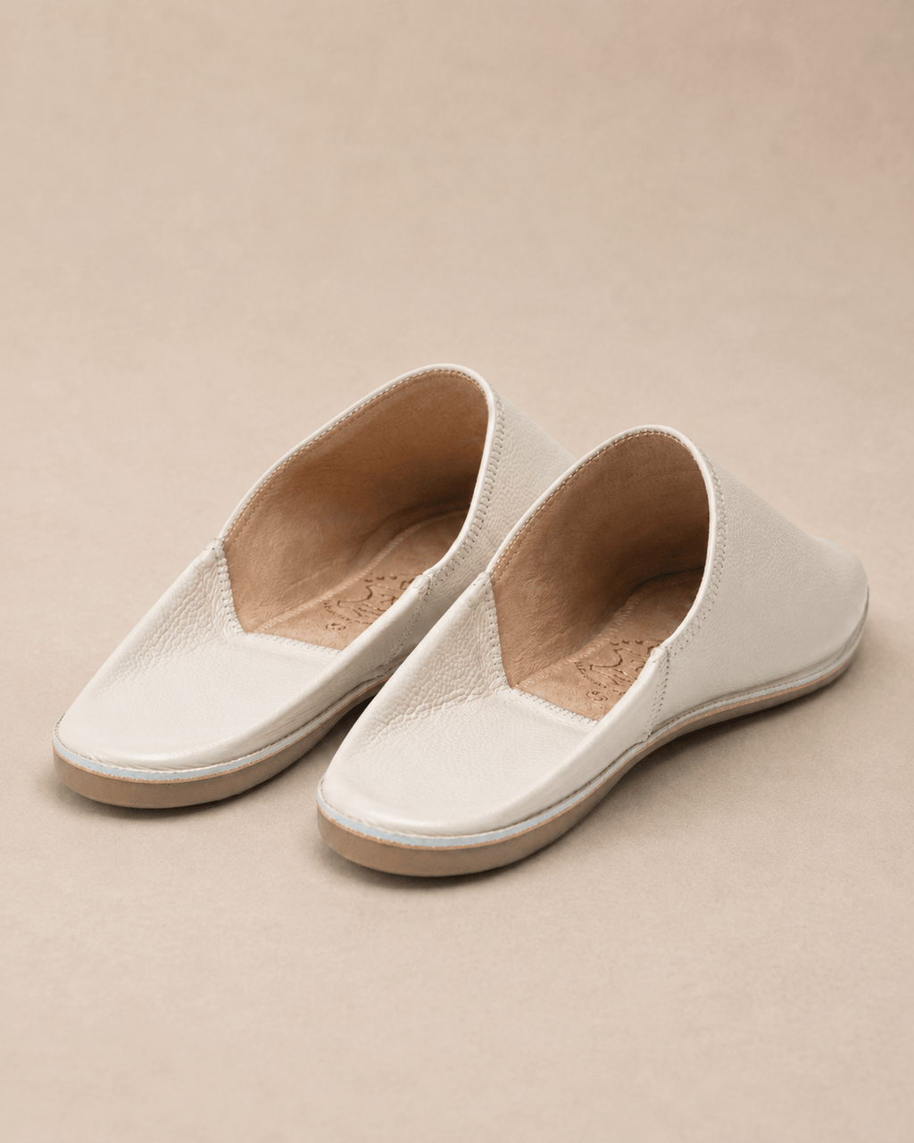 Babouche marocchine in pelle – bianche