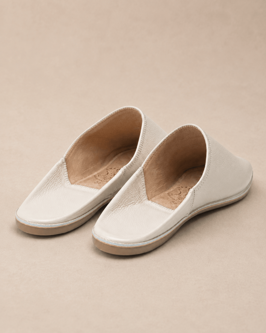 Babouche marocchine in pelle – bianche