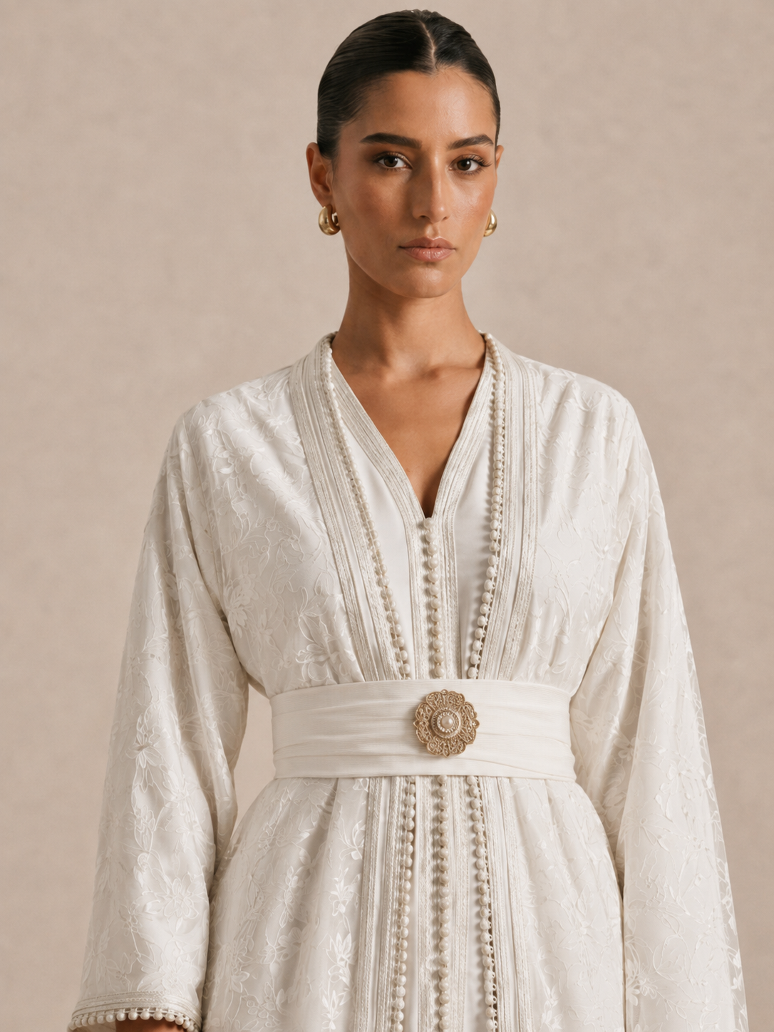 Kaftan Hochzeit Weiß Modern