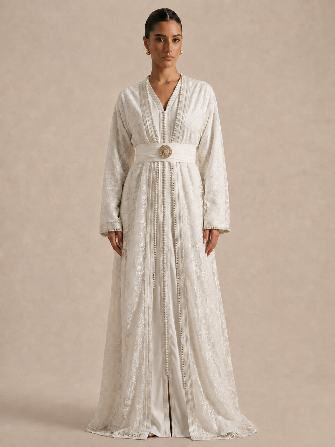 Kaftan Hochzeit Weiß Modern