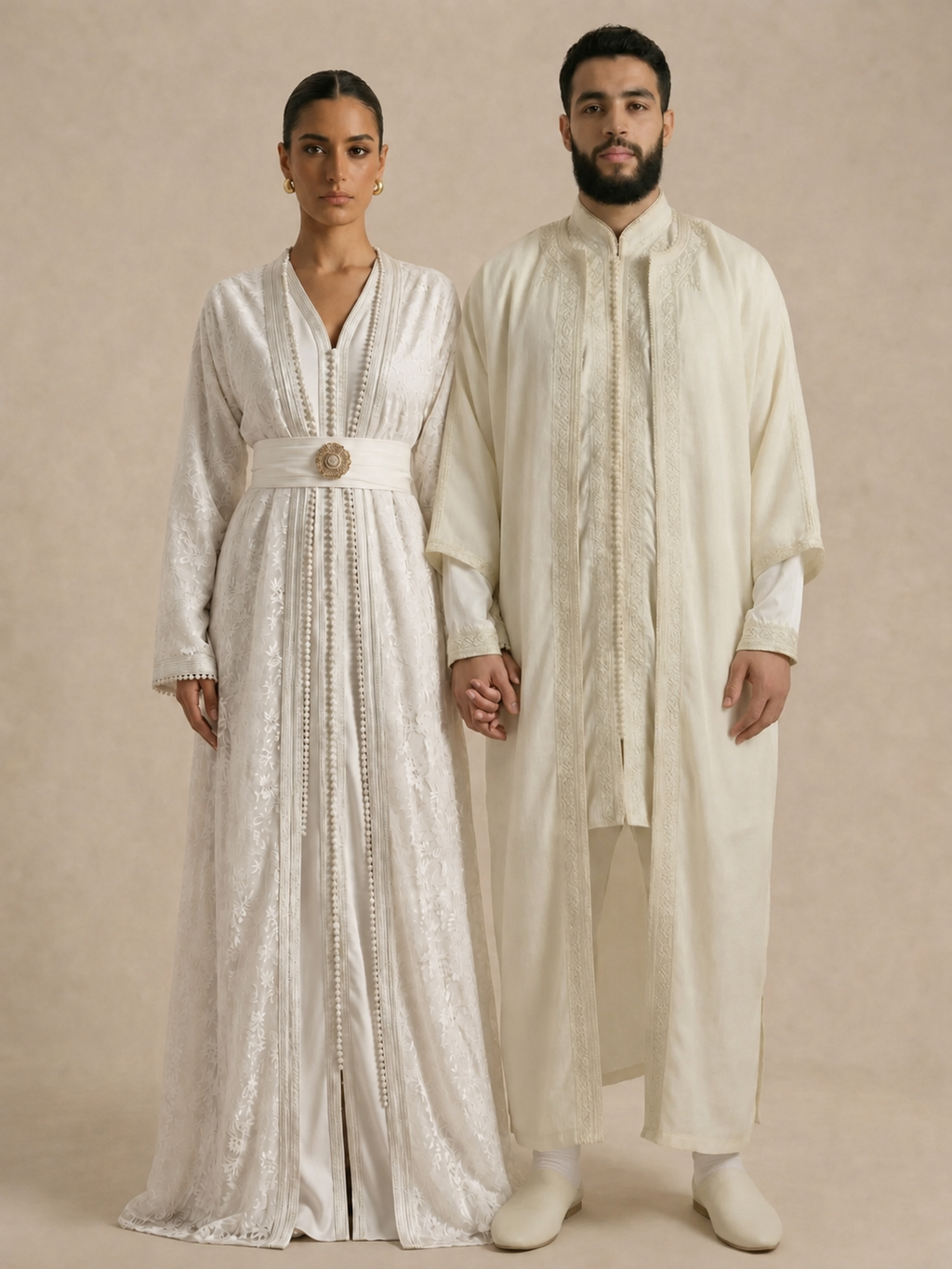 Kaftan Hochzeit Weiß Modern