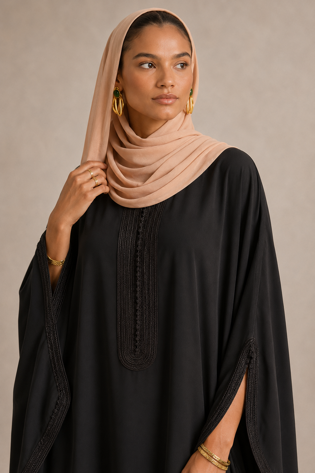 Gandoura Noor Schwarz