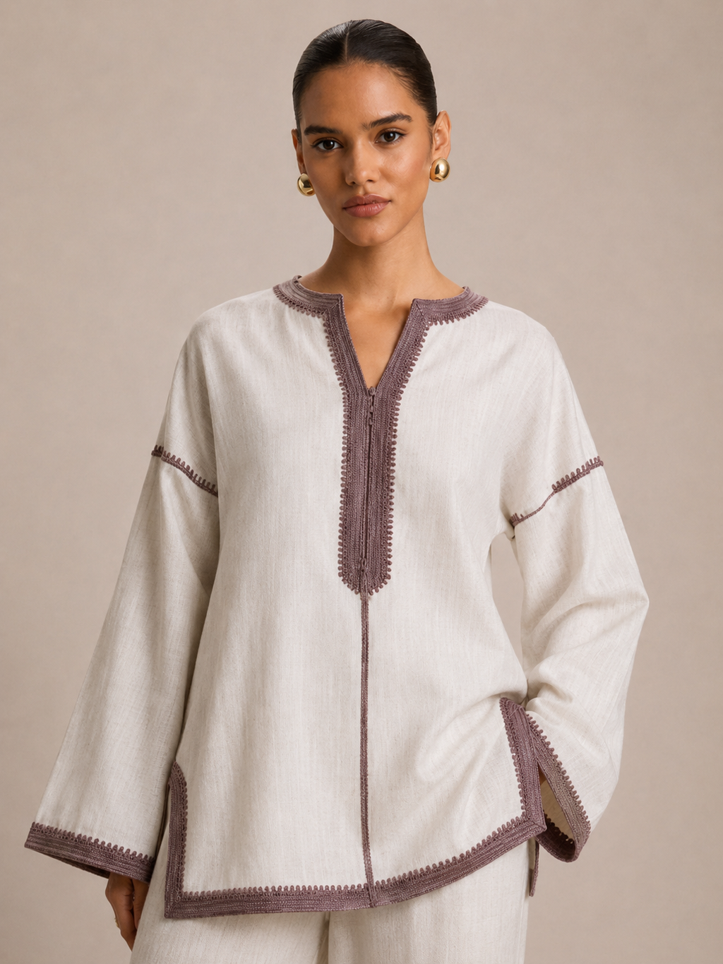 Set Beldi Noura Leinen Beige