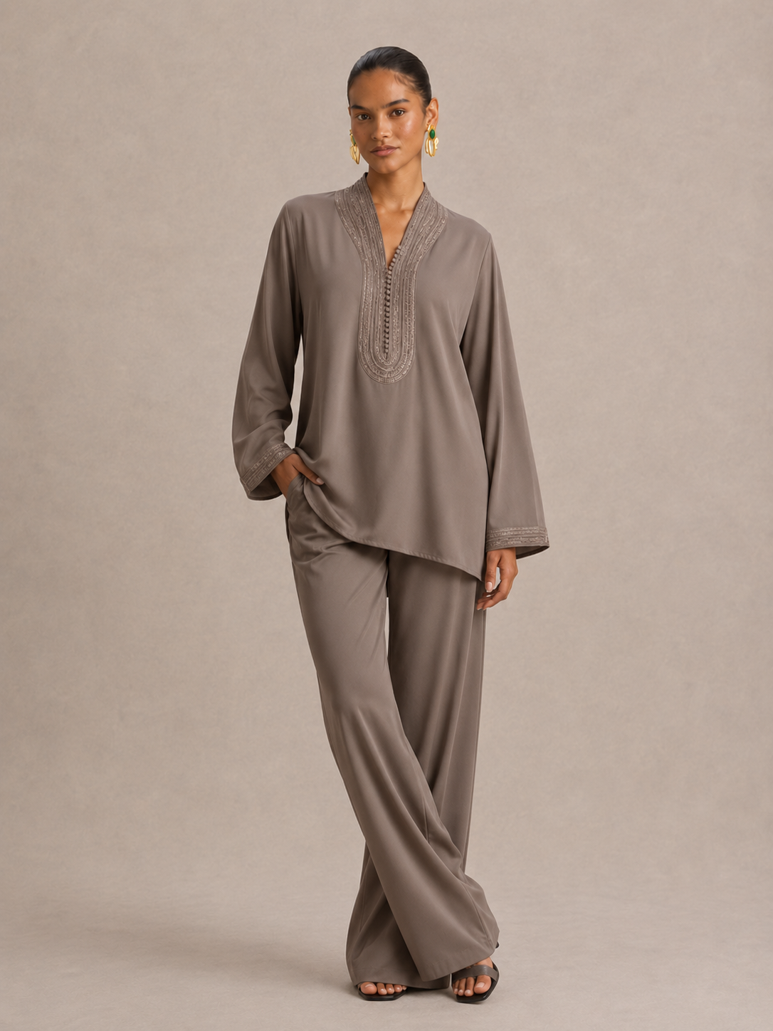 Set Beldi Lina Taupe