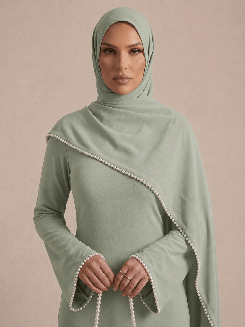 Abaya Hellgrün