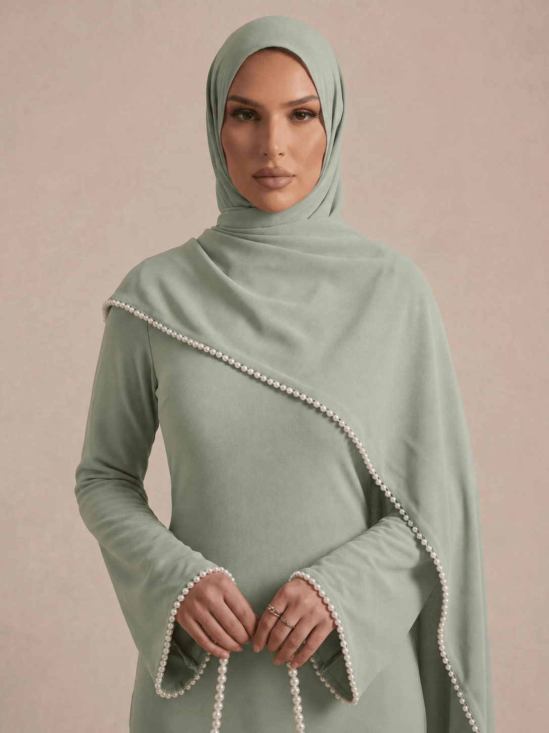 Abaya Hellgrün
