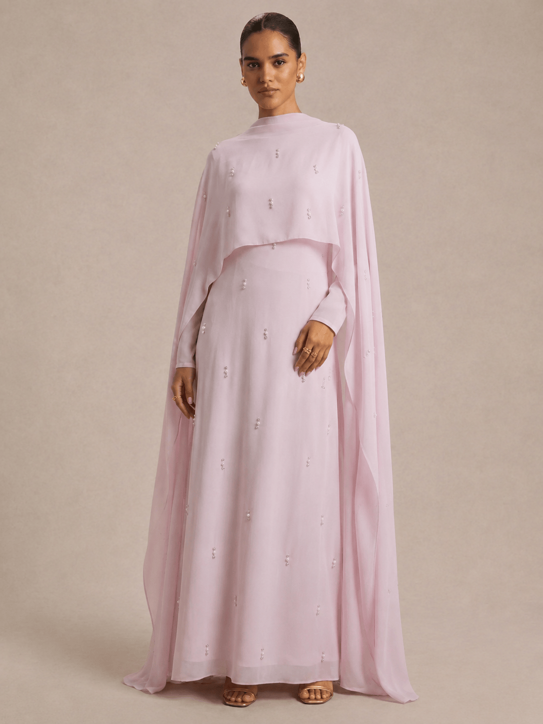 Abaya Hellrosa
