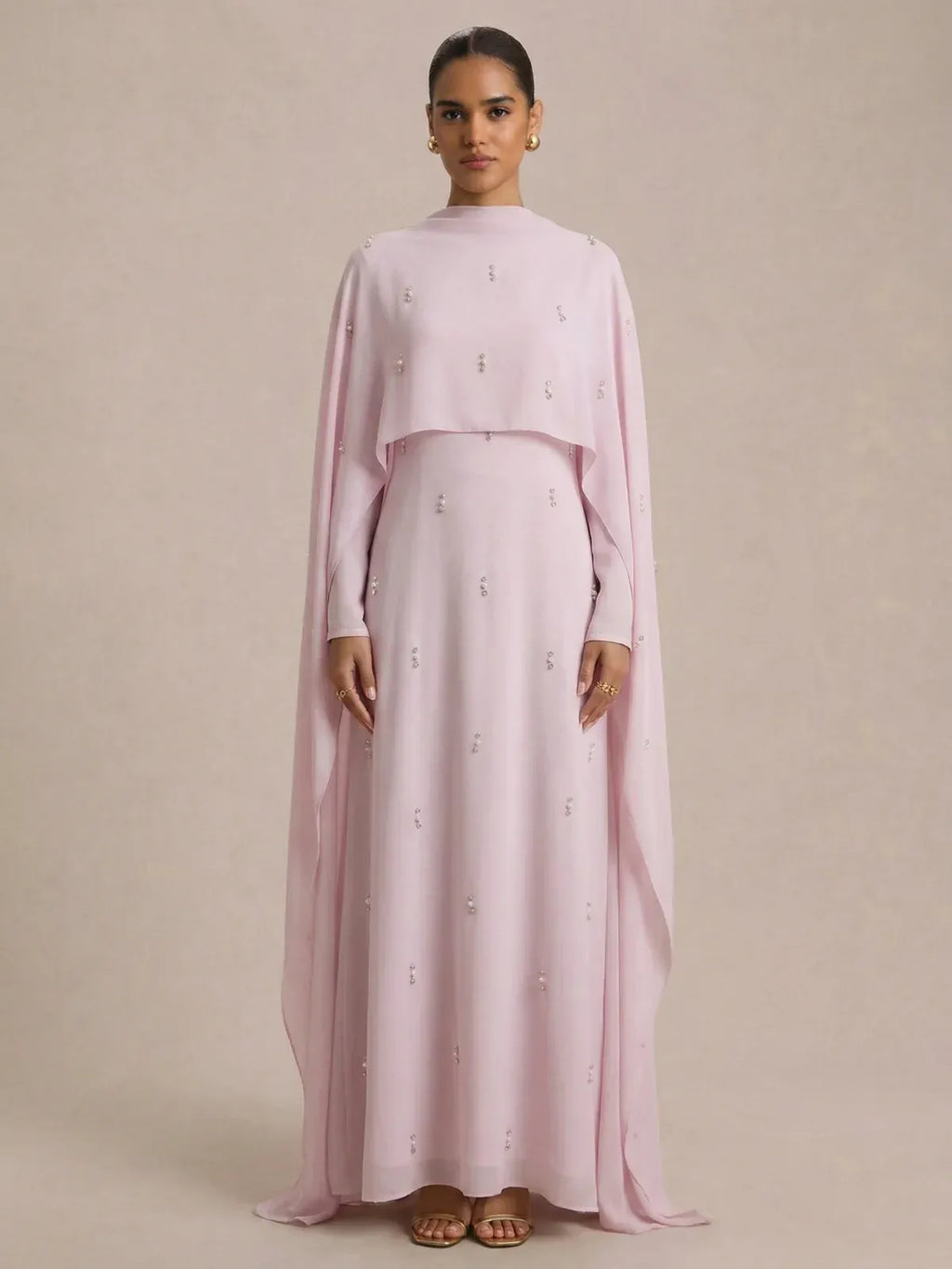 Abaya Hellrosa