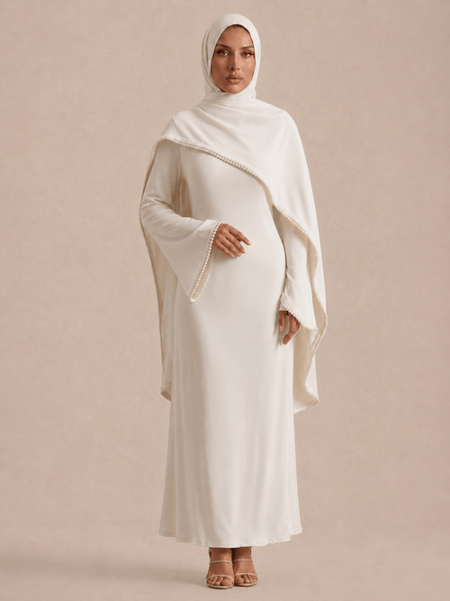 Abaya bianca da sposa