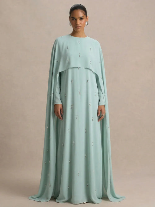 Abaya verde mare