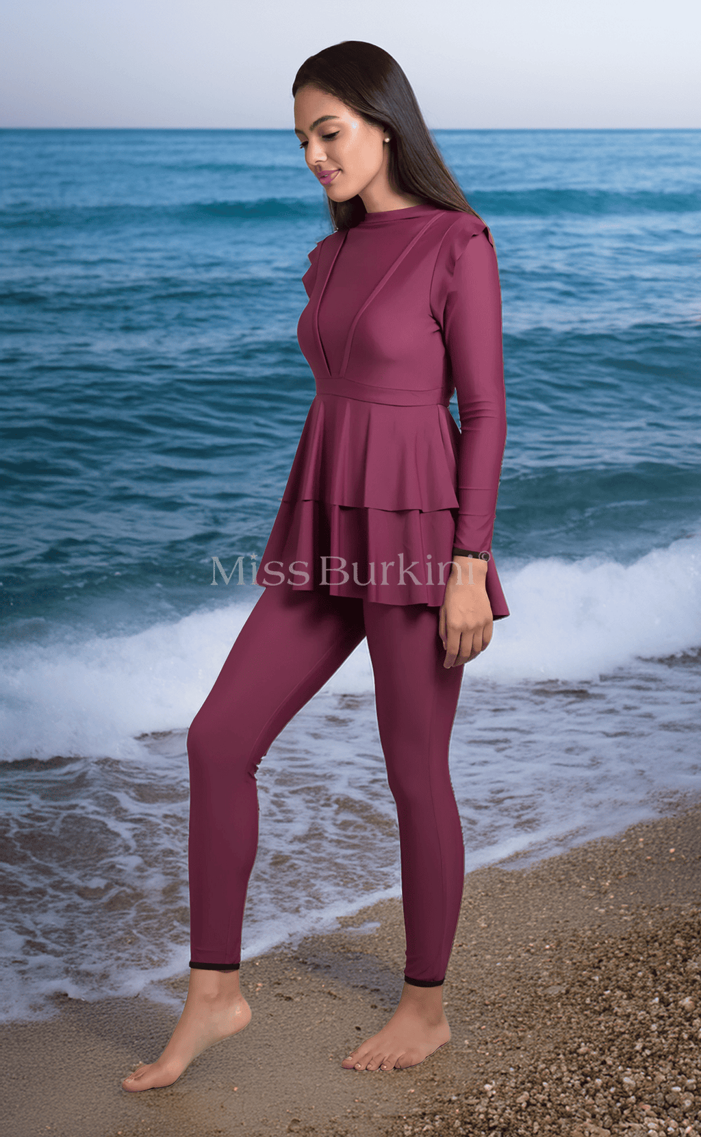 Burkini costume Antalya viola